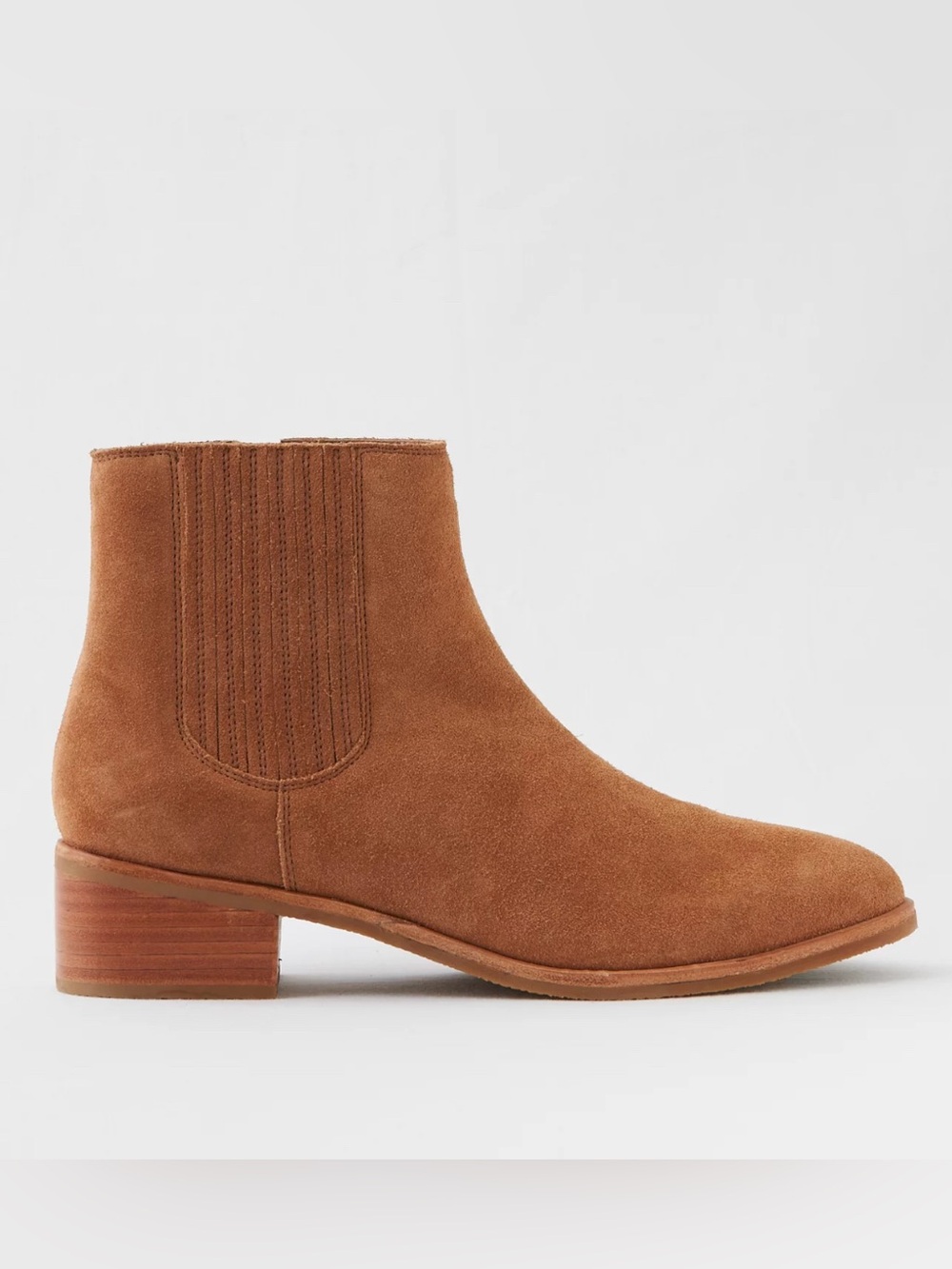 New Soludos Delancey Bootie in Cognac Suede Size 7.5